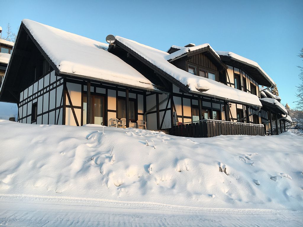 Blick von der Rodelbahn im Winter