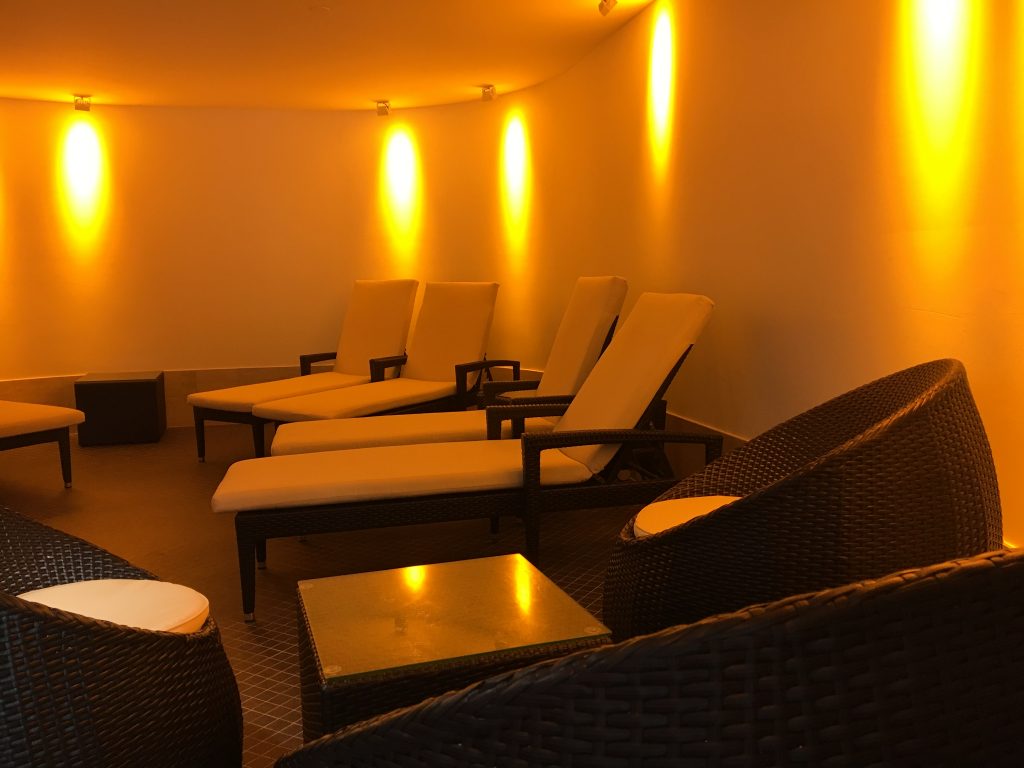Relaxation room in the swimming pool in the adjacent building